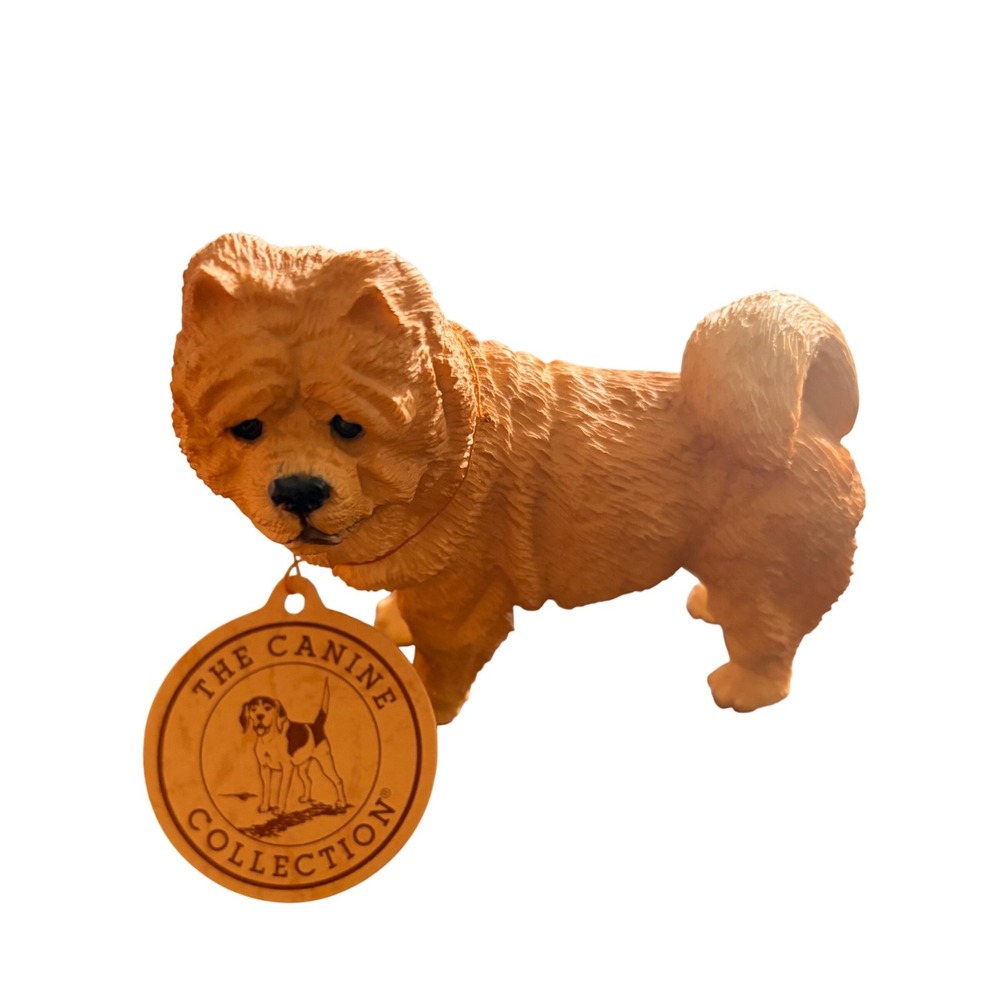 The Canine Collection Chow Chow Dog Figurine Cinnamon Brown Resin Statue 4 Inch